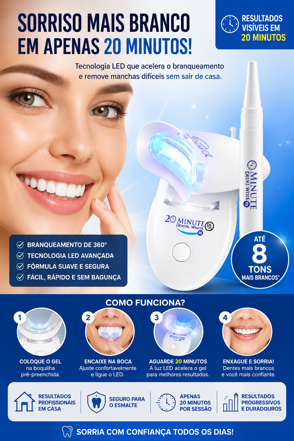 Clareador de dentes UV