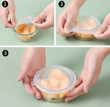 Tampas de Silicone Reutilizáveis - FreshSeal™