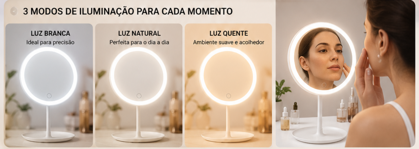 Espelho LED GlamView 360™