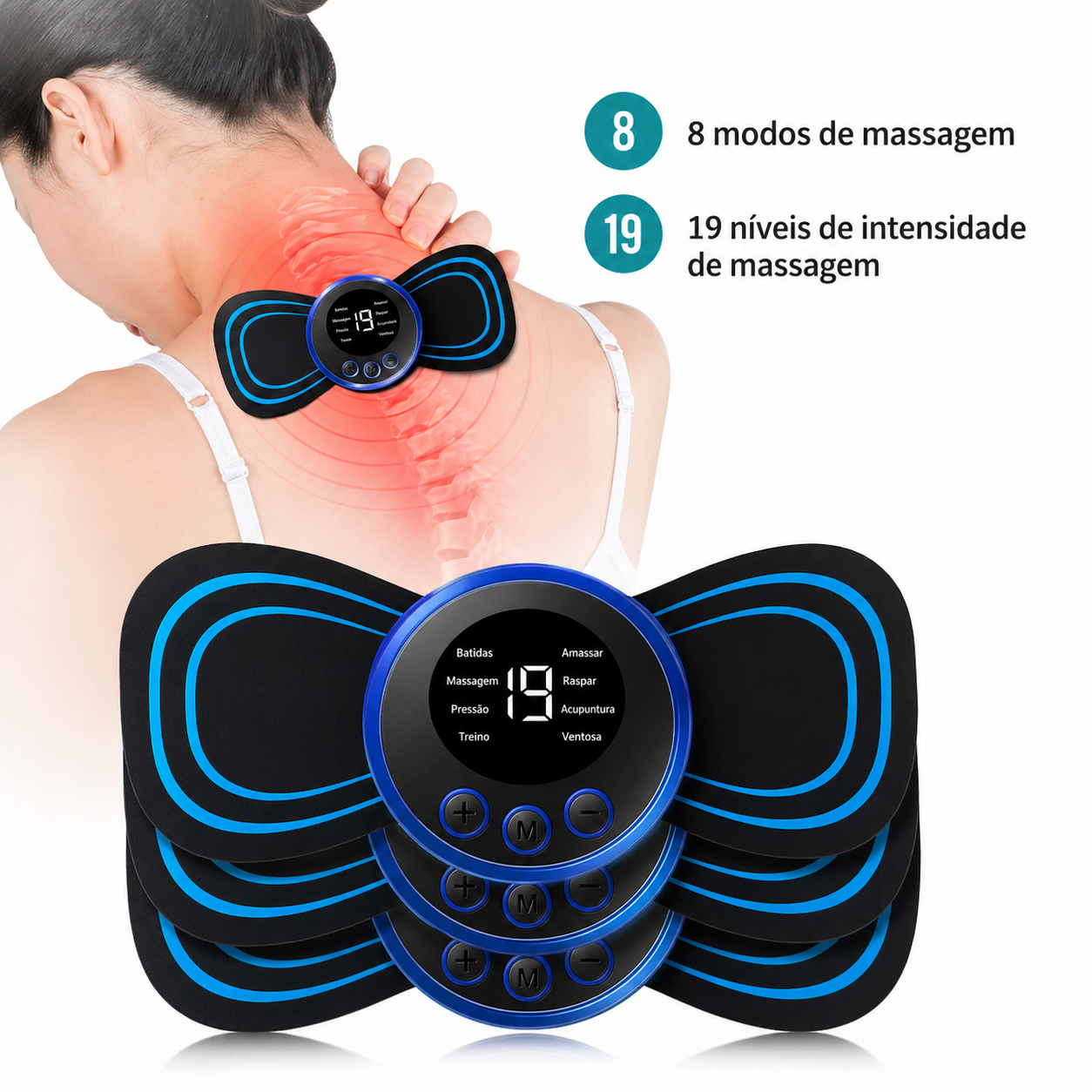 Massageador Cervical Elétrico Butterfly Pulse™