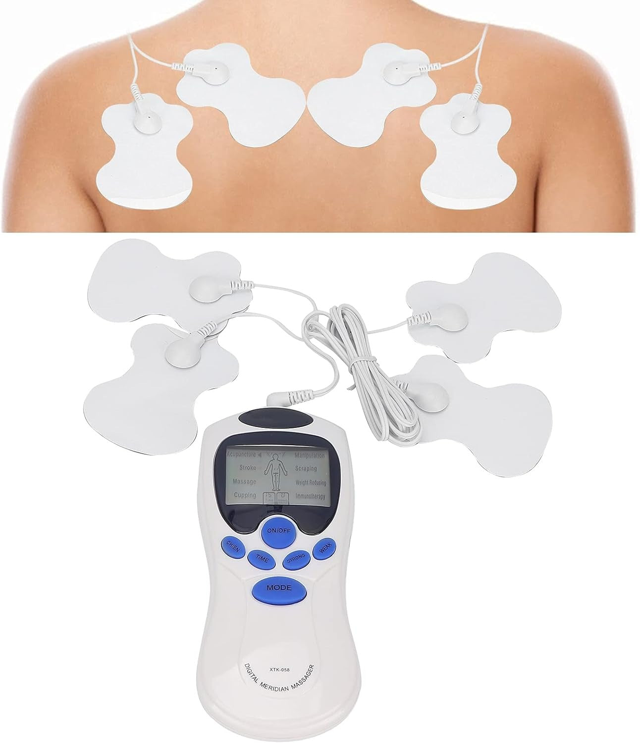 Estimulador Muscular Masageeador com Electrodos adesivos
