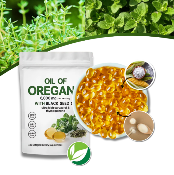 Cápsulas de Óleo de Orégãos - 180 CAPSULAS - 3 MESES