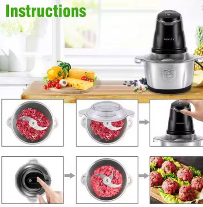 Molinox™ ProChef – Picadora Eléctrica de Acero Inoxidable 2L