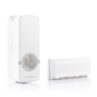 DentClean™ – Dispensador de Pasta de Dientes + Soporte para Cepillos